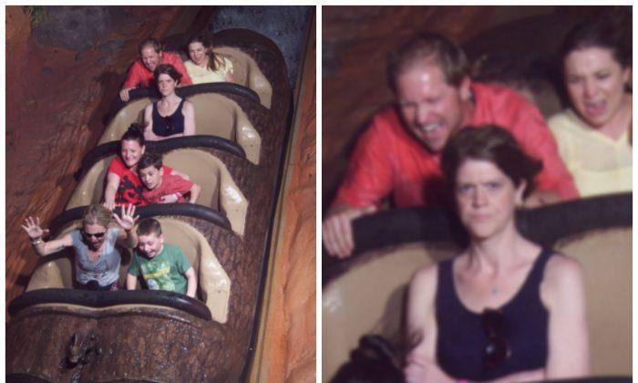 Image Captured at Splash Mountain Shows Angry Lady on Disney World Ride