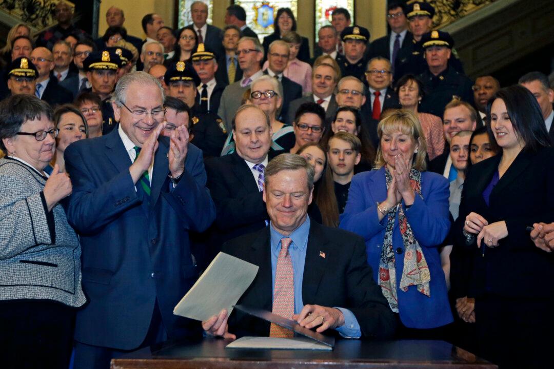 Massachusetts Governor Chokes Up at Painkiller Bill Signing