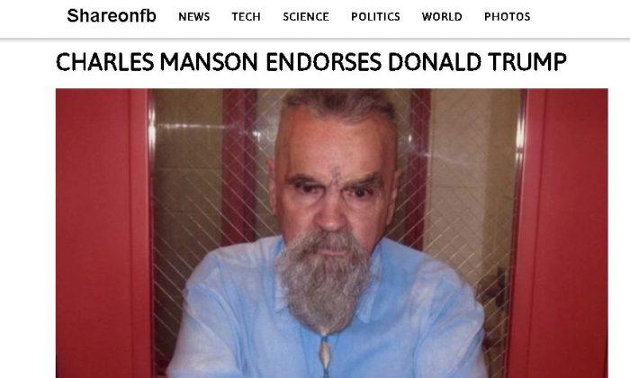 No, Charles Manson Didn’t Endorse Donald Trump