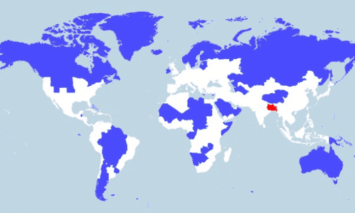 This Map’s Red and Blue Regions Each Represent the Same Thing. Can You Guess What It Is?