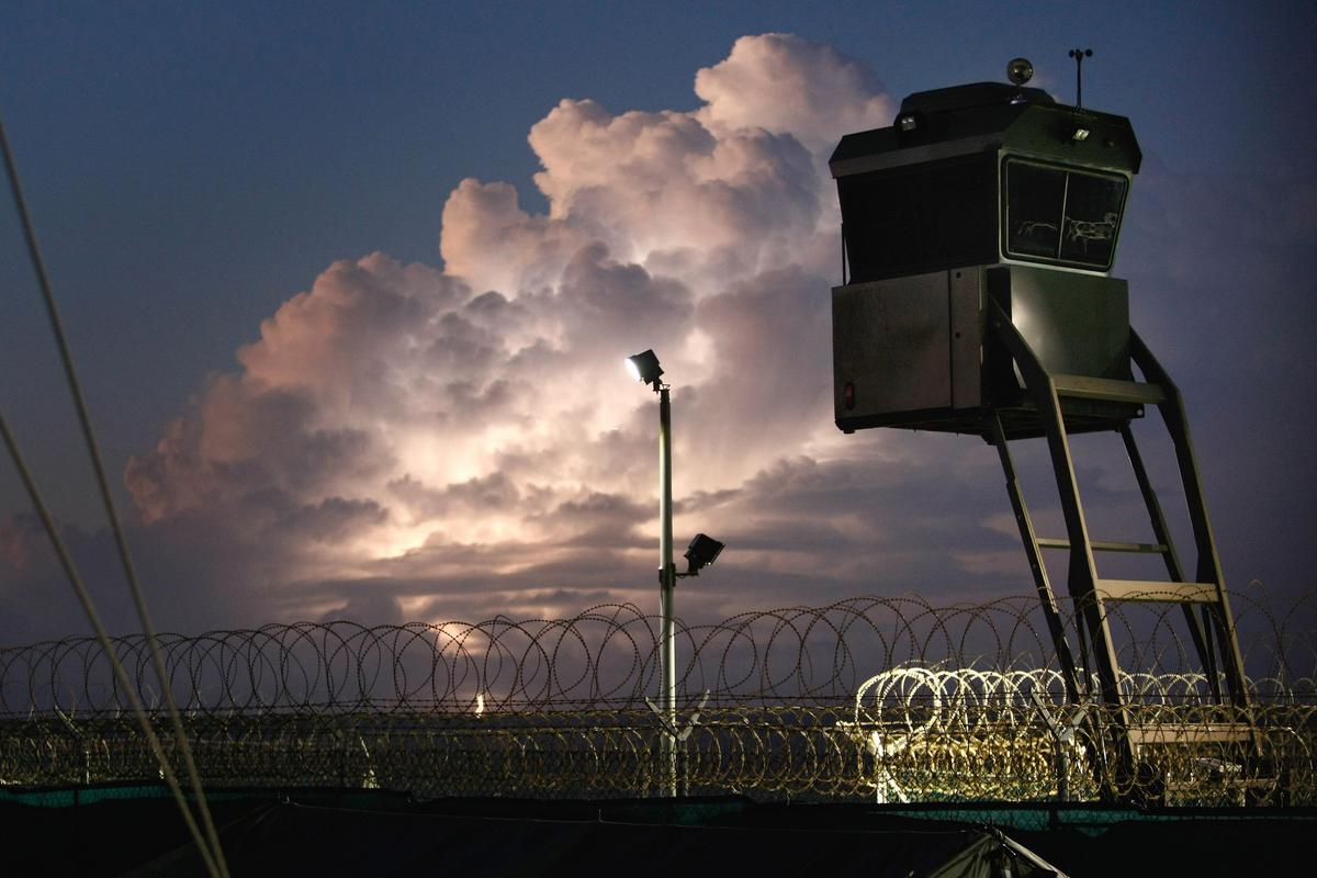 A mobile guard tower at the military prison for "enemy combatants" in Guantánamo Bay, Cuba, on Oct. 28, 2009. (John Moore/Getty Images)