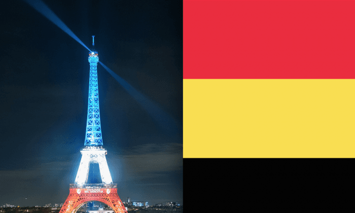 Photos: Eiffel Tower Lit up With Colors of Belgium Flag Following Terrorist Attack