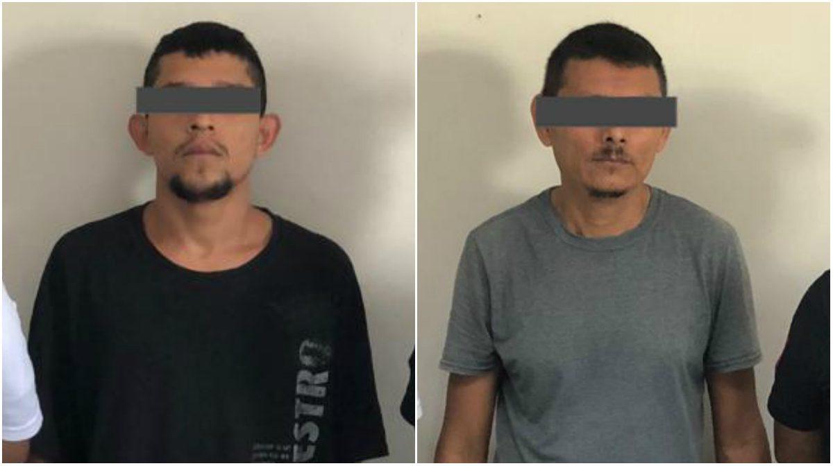 Adín Josué, left, and Juan Carlos, were deported from Mexico on Oct. 30, 2018. Mexican officials said the migrants were wanted for drug trafficking and murder, respectively, in their native Honduras. (Mexico Secretary of Interior)