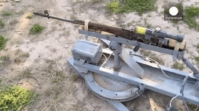 WATCH: Kurdish Forces Recover ISIS Remote-Controlled Machine Gun