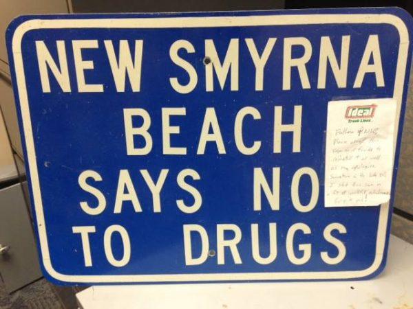 Sign stolen 30 years ago was returned to the New Smyrna Beach Police Department. (New Smyrna Beach Police Department)