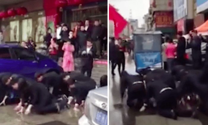Watch: Chinese Sales Employees Crawl on Hands and Knees to ‘Motivate Themselves’