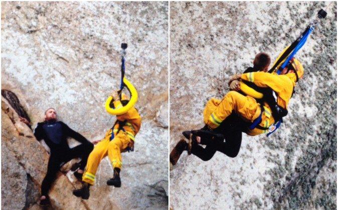 Video: Fire Department Rescues Man Who Gets Stuck After Climbing 600-Foot Rock to Propose to Girlfriend
