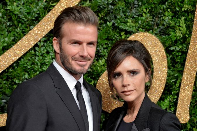 David Beckham and Victoria Beckham attend the British Fashion Awards 2015 at London Coliseum in London, England on Nov. 23, 2015. (Anthony Harvey/Getty Images)