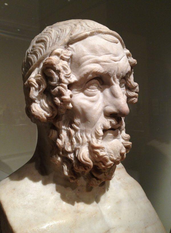 By studying authors like Homer, students can participate in a conversation that has engaged readers for centuries. Bust of Homer, Roman, early imperial period, first century. The British Museum, London. (Kati Vereshaka/The Epoch Times)