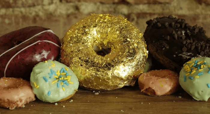 Donut Coated in Gold for Sale at Los Angeles Eatery