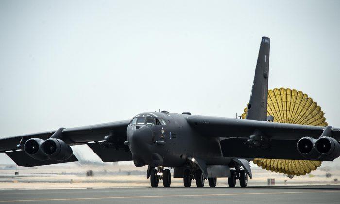 Watch a B-52 Airstrike Destroy ISIS Weapons Storage Facility