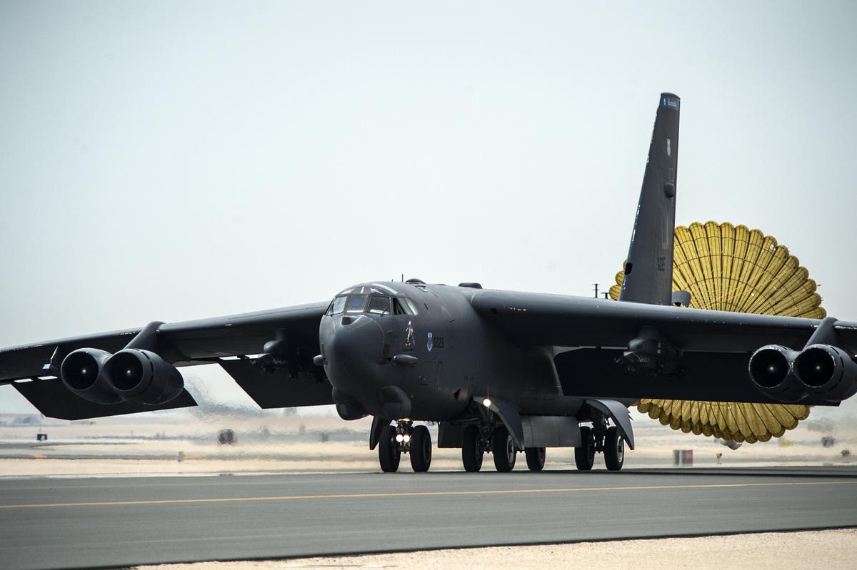 Watch a B-52 Airstrike Destroy ISIS Weapons Storage Facility