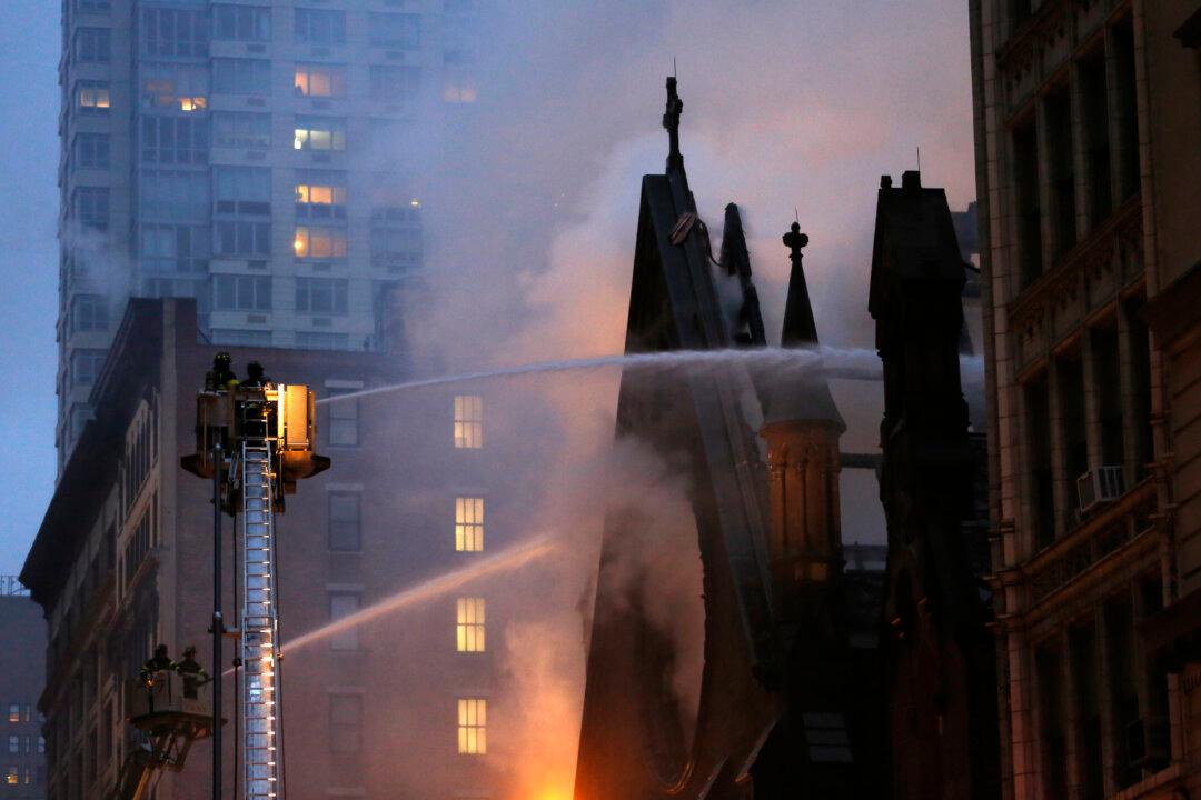 Raging Fire Destroys Historic New York City Church