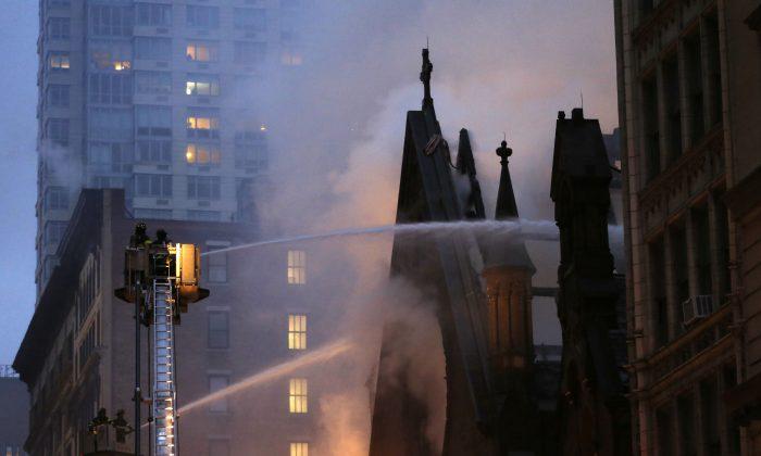 Raging Fire Destroys Historic New York City Church