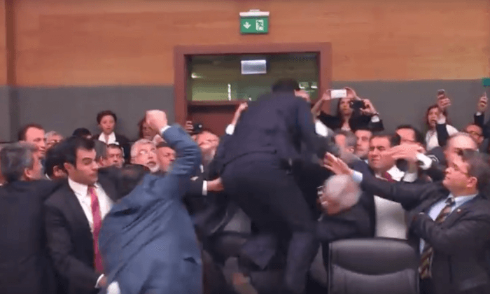 Video: Brawl Breaks Out in Turkish Parliament During Meeting on Constitutional Changes