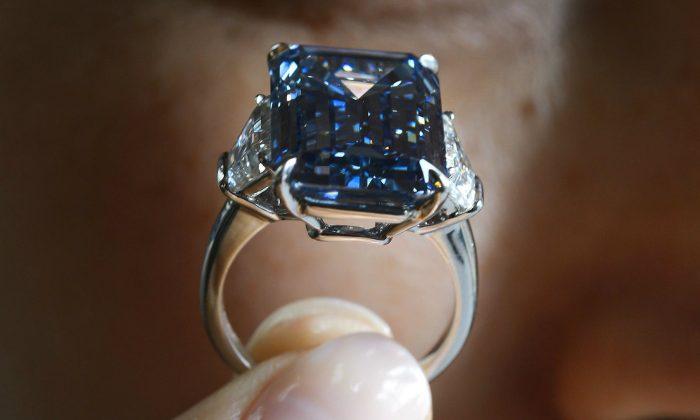 Photos: Rare ‘Oppenheimer Blue’ Diamond Sells for Record Price—$57.6 Million