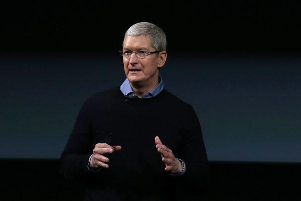 Apple CEO Tim Cook speaks during an Apple special event at Apple headquarters in Cupertino, Calif., on March 21, 2016. (Justin Sullivan/Getty Images)