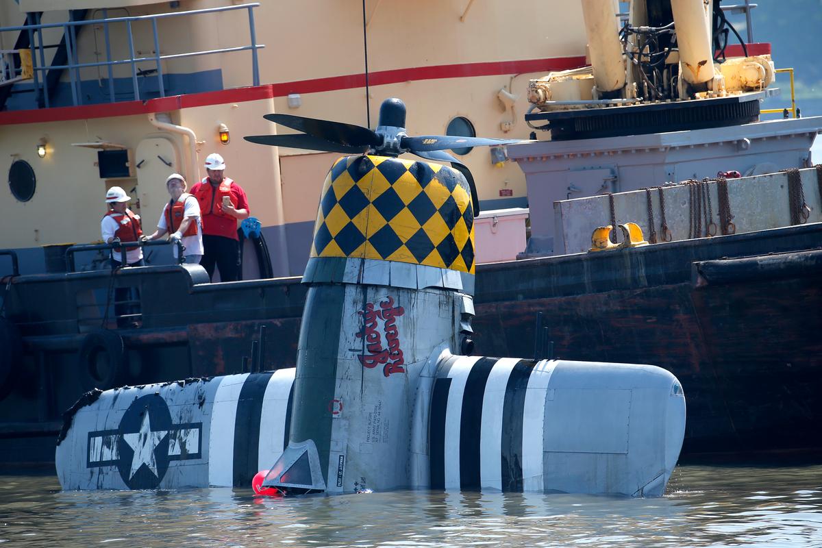 WWII Plane Pulled From Hudson After Crash That Killed Pilot