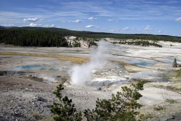 The Norris Geyser Basin in Yellowstone National Park in September 2009. (Beth Harpaz/AP Photo)