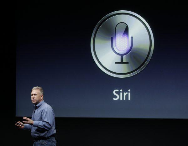 Apple's Phil Schiller talks about Siri during an announcement at Apple headquarters in Cupertino, Calif., on Oct. 4, 2011. Apple’s Siri made a big splash when the wisecracking digital assistant debuted in 2011. (Paul Sakuma/AP Photo<a href="https://www.scmp.com/tech/big-tech/article/3148000/chinese-ai-firm-seeks-stop-apples-iphone-production-sales-ahead-new">)</a>
