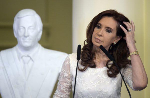 Former Argentine President Cristina Fernández de Kirchner during her last day in office in Buenos Aires on Dec. 9, 2015. (Juan Mabromata/AFP/Getty Images)