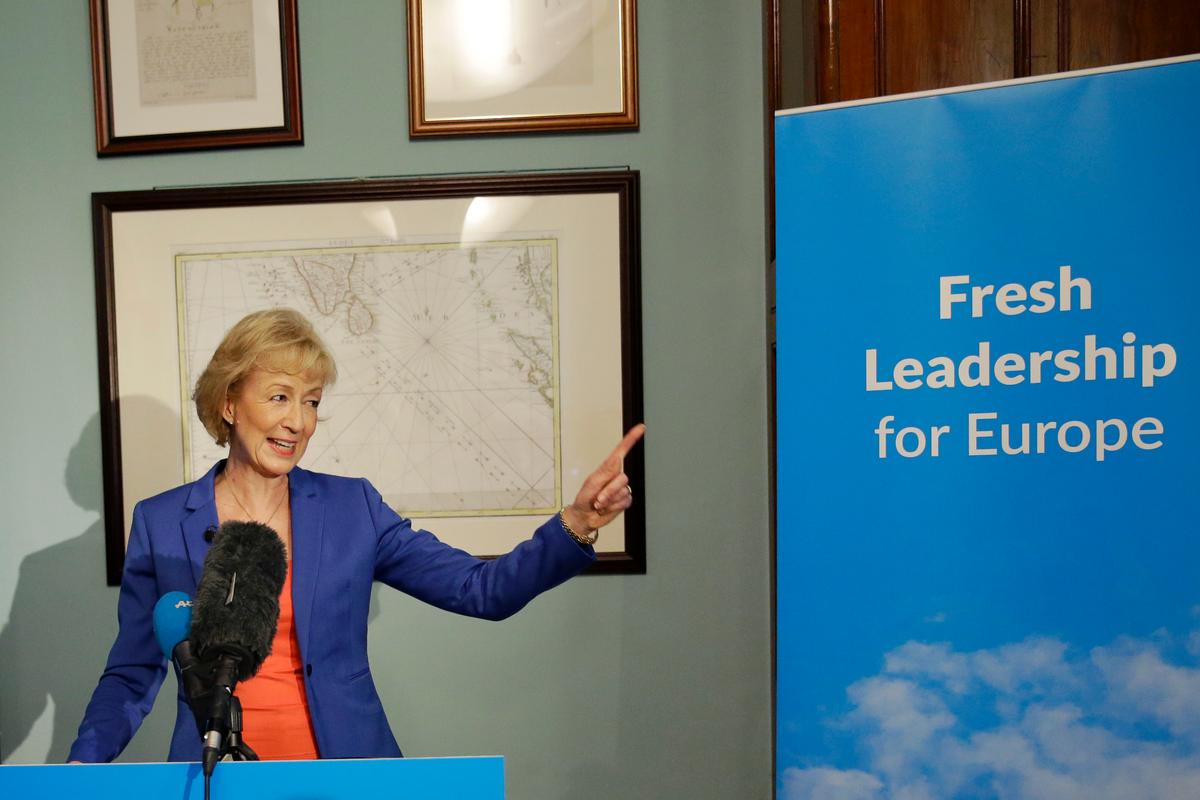 Boris Johnson Supports Andrea Leadsom in Tory Race