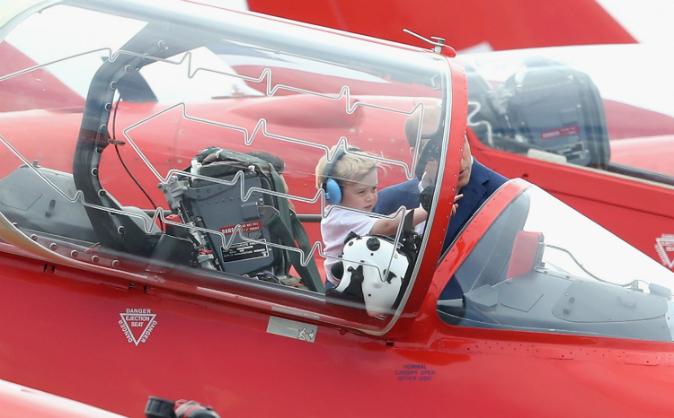 Prince George Visits Red Arrow Hawk on First Royal Engagement