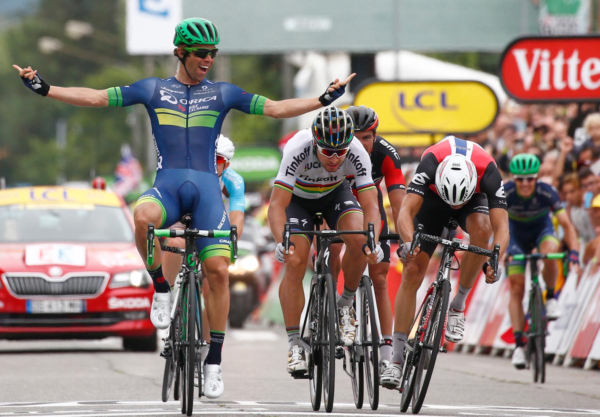 Orica's Michael Matthews Outsprints Peter Sagan to Win Tour de France Stage Ten