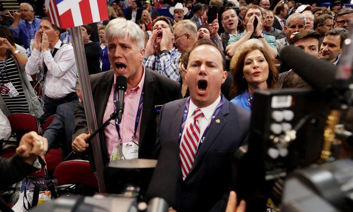 Moment of Chaos on First Day of GOP Convention as Anti-Trump Delegates Demand Vote