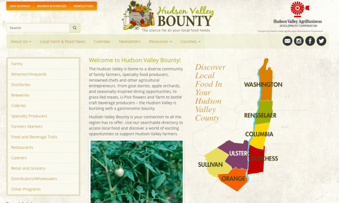 Hudson Valley Bounty Re-Launches Local Farm and Food Website
