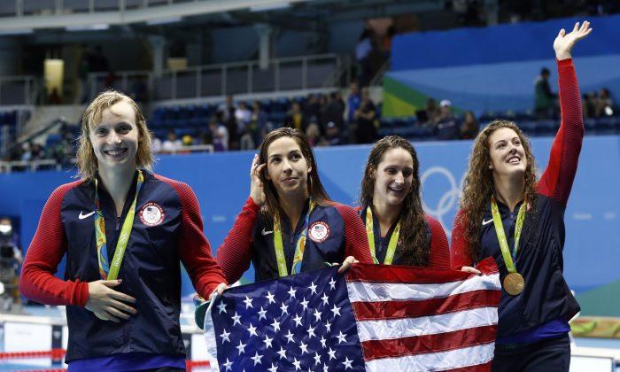 Katie Ledecky Wins 3rd Gold Medal With Dominating Relay Swim
