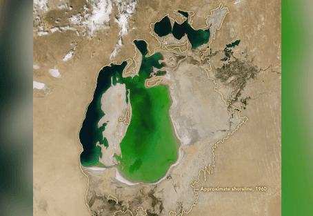 Shocking Satellite Images Show Aral Sea Has Almost Disappeared (Video)