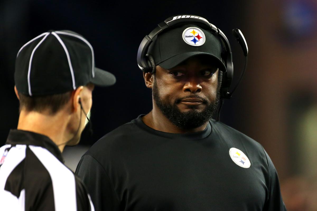 Pittsburgh Steelers coach Mike Tomlin (R) in a file photo. (Jim Rogash/Getty Images)
