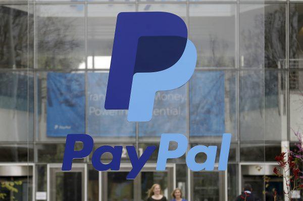 Signage outside PayPal headquarters in San Jose, Calif., in a file photo. (Jeff Chiu/AP Photo)
