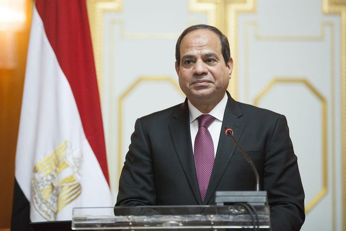 Abdel Fattah el-Sisi, President of Egypt, gives a press conference in Addis Ababa on March 24, 2015. (Zacharias Abubeker/AFP/Getty Images)