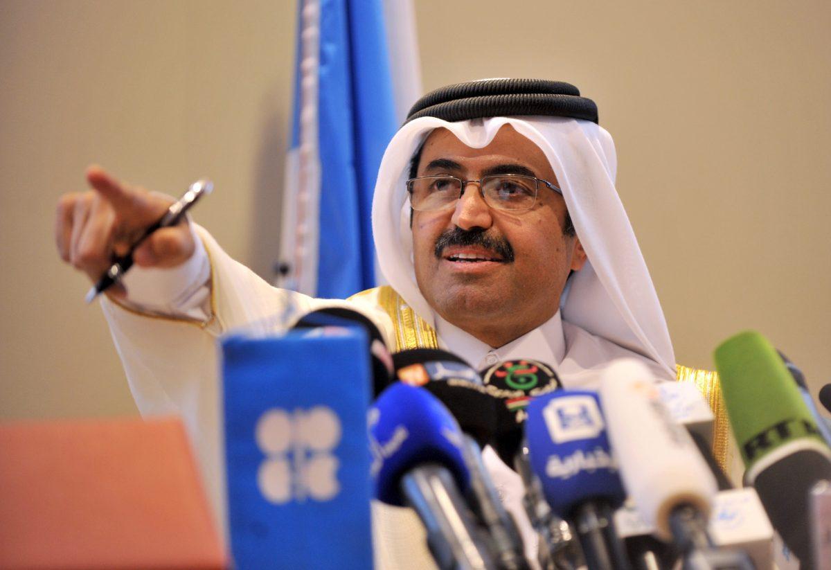 Qatar's energy minister Bin Saleh Al-Sada gestures during a closing press conference at the meeting of oil ministers of the Organization of the Petroleum Exporting Countries, or OPEC, on Sept. 28, 2016. (Sidali Djarboub/AP Photo)