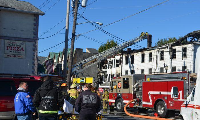 Fire Damages Buildings on Pike St in Port Jervis