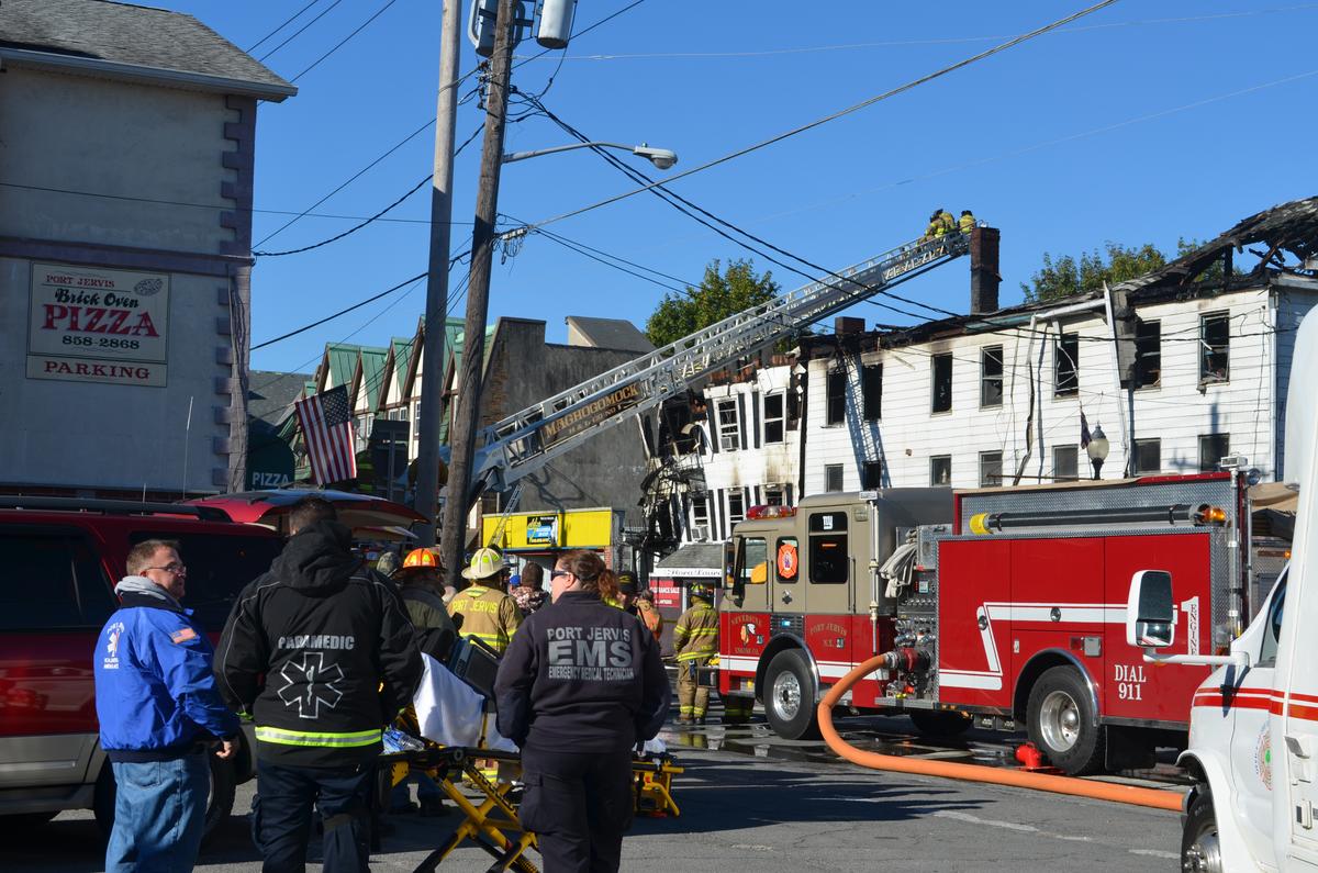 Fire Damages Buildings on Pike St in Port Jervis
