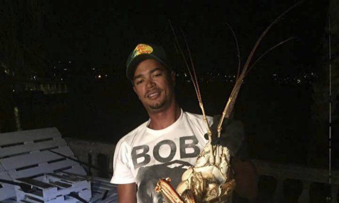 Fisherman Reels in Whopper of a Lobster in Bermuda