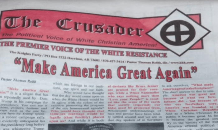 Trump Campaign Calls KKK Newspaper ‘Repulsive’ After Praise