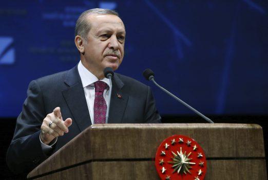 Turkey's President Recep Tayyip Erdogan has taken a hardline against Sweden and Finland joining NATO. Erdogan considers their backing of the Syrian Kurdish militia, the People's Protection Units, or YPG, as terror organizations. File photo was taken in May 2017. (Kayhan Ozer, Presidential Press Service)