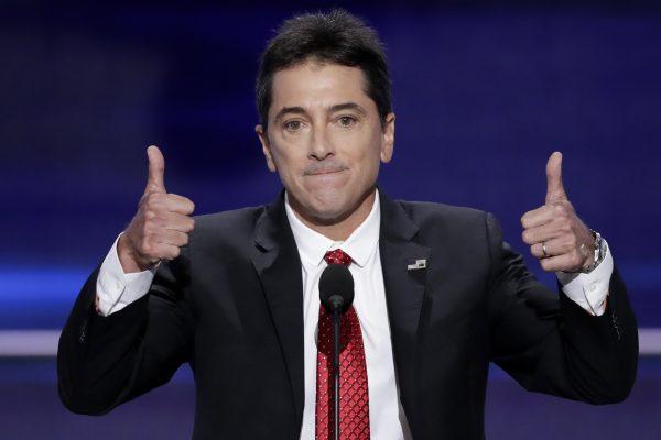 Actor Scott Baio gives two thumbs up after addressing the delegates during the opening day of the Republican National Convention in Cleveland, in a file photo. (J. Scott Applewhite, File/AP Photo)