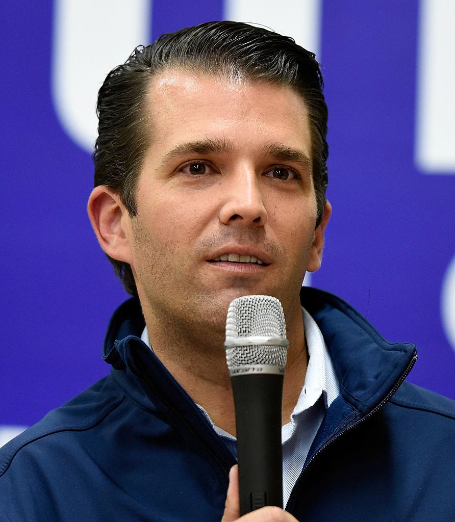 Donald Trump Jr. during a get-out-the-vote rally for his father, Donald Trump, at Ahern Manufacturing in Las Vegas, Nevada on Nov. 3, 2016. (David Becker/Getty Images)