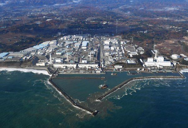 This aerial photo shows Fukushima Dai-ichi nuclear power plant in Okuma, Fukushima Prefecture, following a strong earthquake hit off the coast of Fukushima, northern Japan, on Nov. 22, 2016. (Kyodo News via AP)