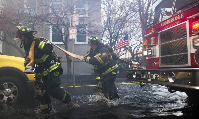Massachusetts Firefighters Battle Large Cambridge Fire