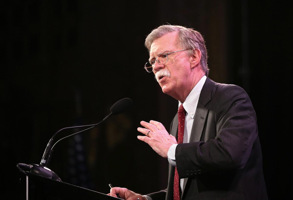 Former Ambassador to the United Nations John Bolton speaks to guests at the Iowa Freedom Summit in Des Moines, Iowa on Jan. 24, 2015. (Scott Olson/Getty Images)