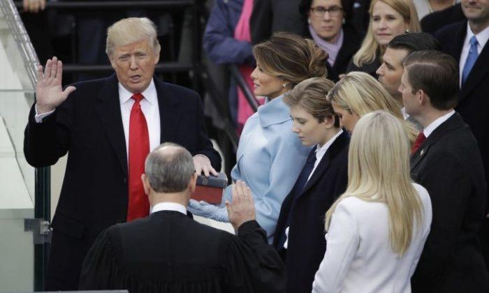 The Latest: Trump Takes Oath of Office