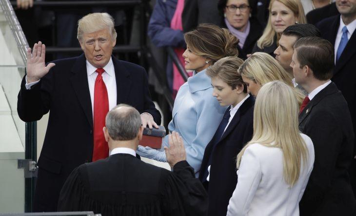 The Latest: Trump Takes Oath of Office