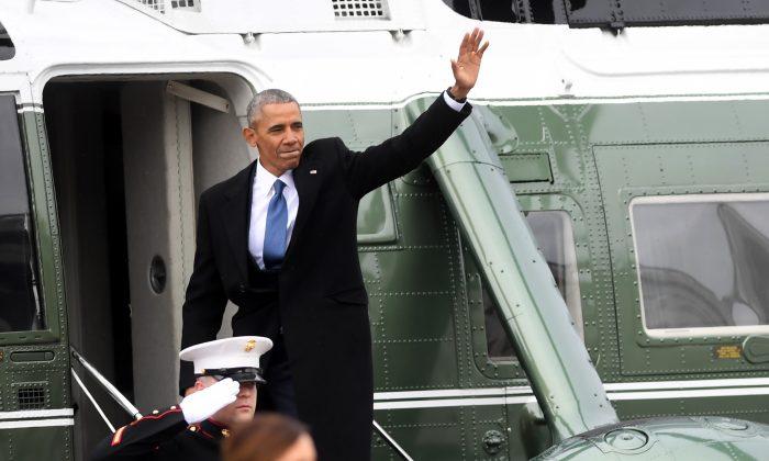 Former President Barack Obama and Wife Depart Washington