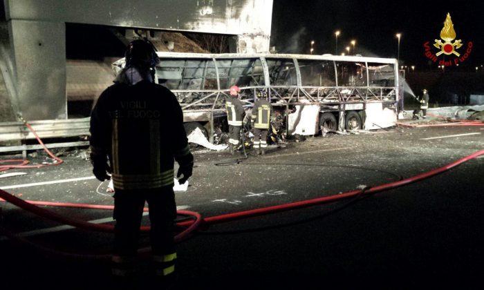 16 Killed in Fiery Bus Crash on Italian Highway
